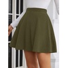 image:imageBTFBM Women Basic Versatile Mini Skirt with Shorts UnderneathArmy Green
