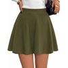 image:imageBTFBM Women Basic Versatile Mini Skirt with Shorts UnderneathArmy Green
