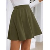image:imageBTFBM Women Basic Versatile Mini Skirt with Shorts UnderneathArmy Green