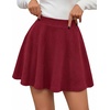 image:imageBTFBM Women Basic Versatile Mini Skirt with Shorts UnderneathBurgundy