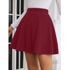 image:imageBTFBM Women Basic Versatile Mini Skirt with Shorts UnderneathBurgundy