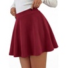 image:imageBTFBM Women Basic Versatile Mini Skirt with Shorts UnderneathBurgundy