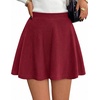 image:imageBTFBM Women Basic Versatile Mini Skirt with Shorts UnderneathBurgundy