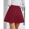 image:imageBTFBM Women Basic Versatile Mini Skirt with Shorts UnderneathBurgundy