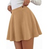 image:imageBTFBM Women Basic Versatile Mini Skirt with Shorts UnderneathKhaki