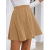 image:imageBTFBM Women Basic Versatile Mini Skirt with Shorts UnderneathKhaki
