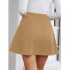 image:imageBTFBM Women Basic Versatile Mini Skirt with Shorts UnderneathKhaki