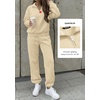 image:imageBTFBM Womens 2 Piece Outfits Sweatsuit Fleece Lounge SetsApricot