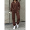 image:imageBTFBM Womens 2 Piece Outfits Sweatsuit Fleece Lounge SetsBrown