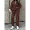 image:imageBTFBM Womens 2 Piece Outfits Sweatsuit Fleece Lounge SetsBrown