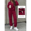 image:imageBTFBM Womens 2 Piece Outfits Sweatsuit Fleece Lounge SetsBurgundy