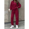 image:imageBTFBM Womens 2 Piece Outfits Sweatsuit Fleece Lounge SetsBurgundy
