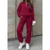 image:imageBTFBM Womens 2 Piece Outfits Sweatsuit Fleece Lounge SetsBurgundy