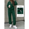 image:imageBTFBM Womens 2 Piece Outfits Sweatsuit Fleece Lounge SetsDark Green