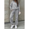 image:imageBTFBM Womens 2 Piece Outfits Sweatsuit Fleece Lounge SetsGrey