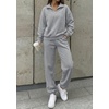 image:imageBTFBM Womens 2 Piece Outfits Sweatsuit Fleece Lounge SetsGrey