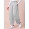 image:imageBTFBM Womens Capri Pants Wide Leg Palazzo Fleece Harem Barrel SweatpantsGrey