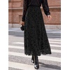 image:imageBTFBM Womens Floral Mesh Maxi Skirts Long Tulle SkirtBlack