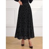 image:imageBTFBM Womens Floral Mesh Maxi Skirts Long Tulle SkirtBlack