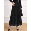 image:imageBTFBM Womens Floral Mesh Maxi Skirts Long Tulle SkirtBlack