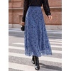 image:imageBTFBM Womens Floral Mesh Maxi Skirts Long Tulle SkirtDusty Blue