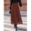image:imageBTFBM Womens Floral Mesh Maxi Skirts Long Tulle SkirtRust
