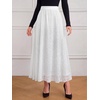 image:imageBTFBM Womens Floral Mesh Maxi Skirts Long Tulle SkirtWhite