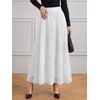 image:imageBTFBM Womens Floral Mesh Maxi Skirts Long Tulle SkirtWhite
