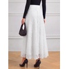 image:imageBTFBM Womens Floral Mesh Maxi Skirts Long Tulle SkirtWhite