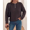 image:imageBTFBM Womens Lightweight Oversized Striped SweaterCoffee Navy