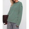 image:imageBTFBM Womens Long Sleeve Tops 2026 Fall FashionGreen White
