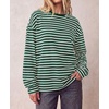 image:imageBTFBM Womens Long Sleeve Tops 2026 Fall FashionGreen White