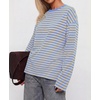 image:imageBTFBM Womens Long Sleeve Tops 2026 Fall FashionLight Blue Apricot