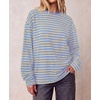image:imageBTFBM Womens Long Sleeve Tops 2026 Fall FashionLight Blue Apricot