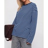 image:imageBTFBM Womens Long Sleeve Tops 2026 Fall FashionLight Blue Navy