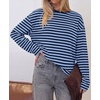 image:imageBTFBM Womens Long Sleeve Tops 2026 Fall FashionLight Blue Navy