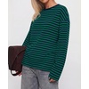 image:imageBTFBM Womens Long Sleeve Tops 2026 Fall FashionNavy Dark Green