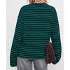 image:imageBTFBM Womens Long Sleeve Tops 2026 Fall FashionNavy Dark Green