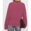 image:imageBTFBM Womens Long Sleeve Tops 2026 Fall FashionPink Burgundy