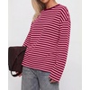 image:imageBTFBM Womens Long Sleeve Tops 2026 Fall FashionPink Burgundy