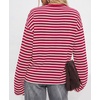 image:imageBTFBM Womens Long Sleeve Tops 2026 Fall FashionRed White