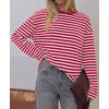 image:imageBTFBM Womens Long Sleeve Tops 2026 Fall FashionRed White