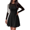 image:imageBTFBM Womens Mini Dress Sheer Mesh Long Sleeve DressesBlack
