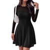 image:imageBTFBM Womens Mini Dress Sheer Mesh Long Sleeve DressesBlack