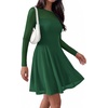 image:imageBTFBM Womens Mini Dress Sheer Mesh Long Sleeve DressesGreen