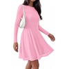 image:imageBTFBM Womens Mini Dress Sheer Mesh Long Sleeve DressesPink