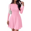 image:imageBTFBM Womens Mini Dress Sheer Mesh Long Sleeve DressesPink