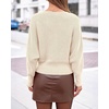image:imageBTFBM Wrap Cross Ribbed Knit Cropped Sweaters for Women 2026Beige