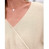 image:imageBTFBM Wrap Cross Ribbed Knit Cropped Sweaters for Women 2026Beige
