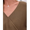 image:imageBTFBM Wrap Cross Ribbed Knit Cropped Sweaters for Women 2026Camel